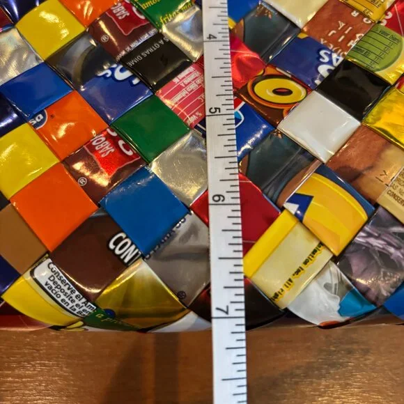 Nahui Ollin Handcrafted Sustainable Recycled Tutti Fruitti Shoulder Bag - Picture 6 of 12